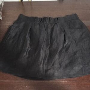 J. Crew Black Mini A-Line Skirt Pleated Casual